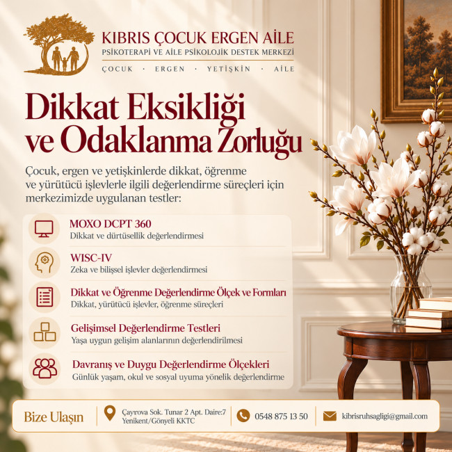 Dikkat Eksikliği ve Odaklanma G&uuml;&ccedil;l&uuml;ğ&uuml;